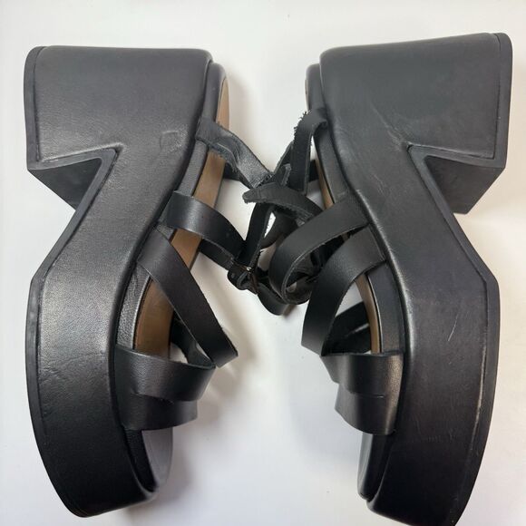 Ganni Strappy Platform Sandal In Black Sz 35 - Picture 4 of 10